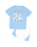 Manchester City Josko Gvardiol #24 Domácí dres pro děti 2023-24 Krátký Rukáv (+ trenýrky)